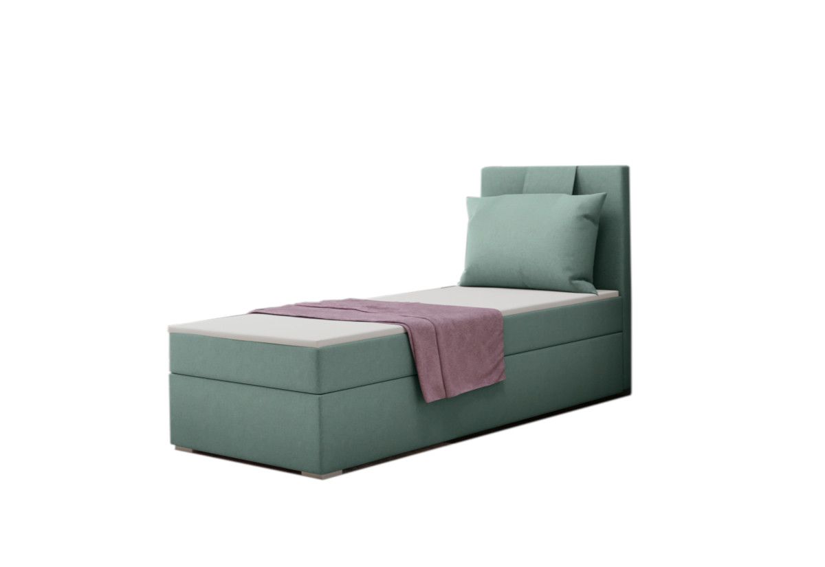 Expedo Čalúnená posteľ boxspring MIRANDA + topper, 90x200, soro 34, pravá