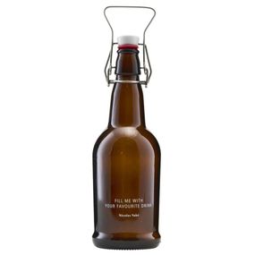 Nicolas Vahé Sklenená fľaša s klipom 480 ml - hnedá