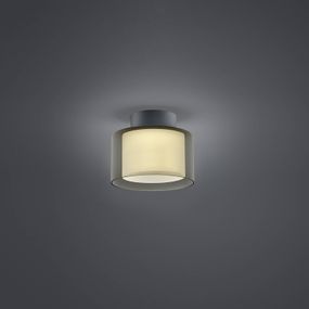 BANKAMP Grand Smoke stropné LED svetlo, Obývacia izba / jedáleň, hliník, krištáľové sklo, 16W, K: 17cm