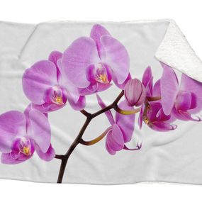 Deka Ružová orchidea (Rozmer: 200 x 140 cm, Podšitie baránkom: ÁNO)