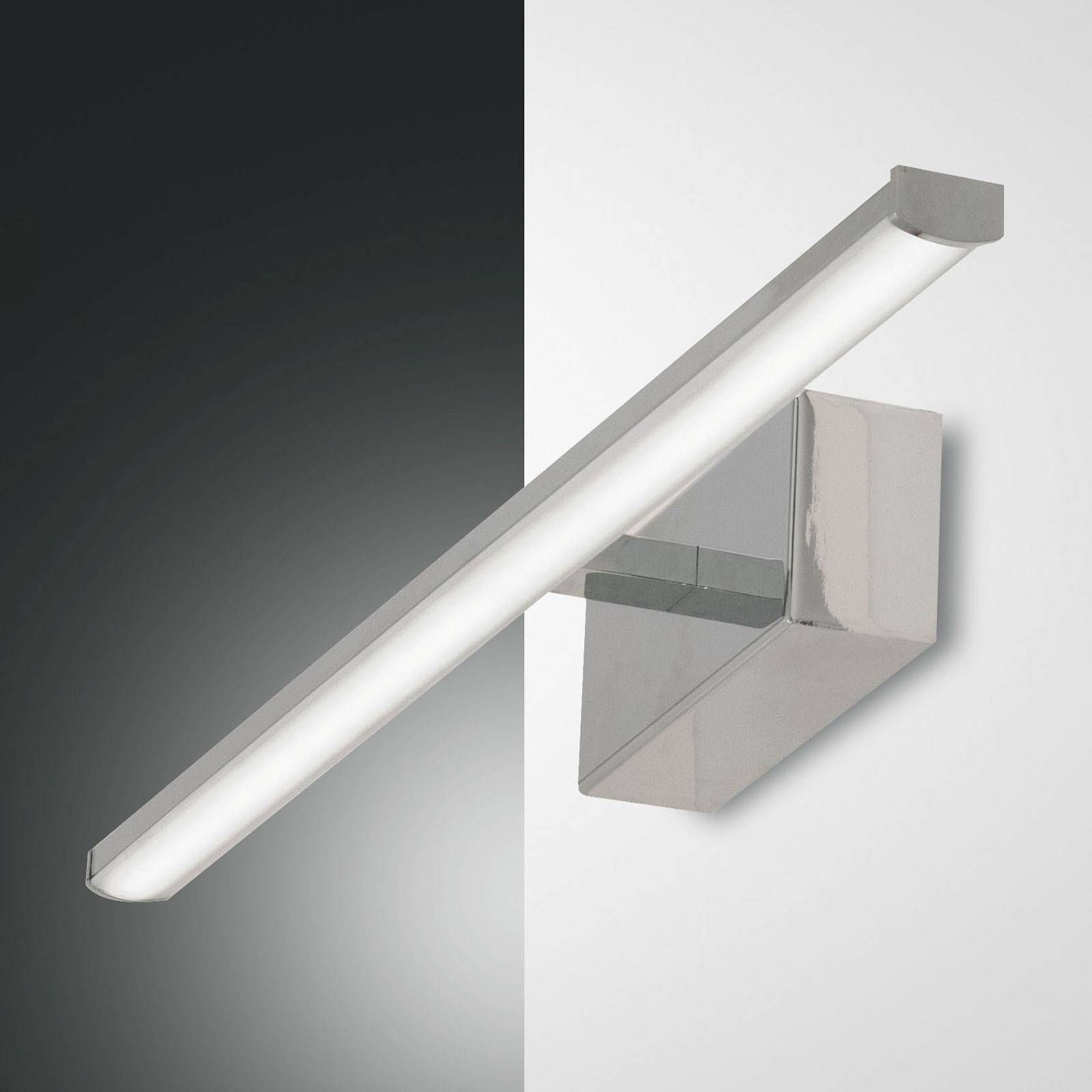 Fabas Luce Nástenné LED svietidlo Nala chróm, šírka 50 cm, Obývacia izba / jedáleň, kov, metakrylan, 10W, L: 50 cm, K: 5.5cm