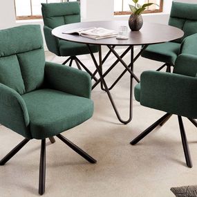 LuxD 26750 Dizajnová otočná stolička Maddison II zelená