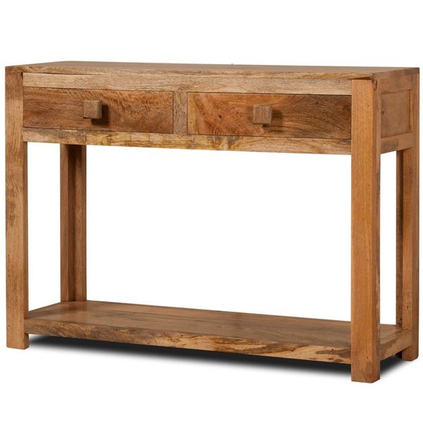 Konzolový stolík Hina 110x76x35 z mangového dreva - Mango natural