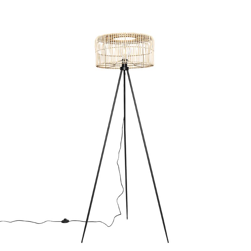 Orientálna stojaca lampa statív ratanový - Maud