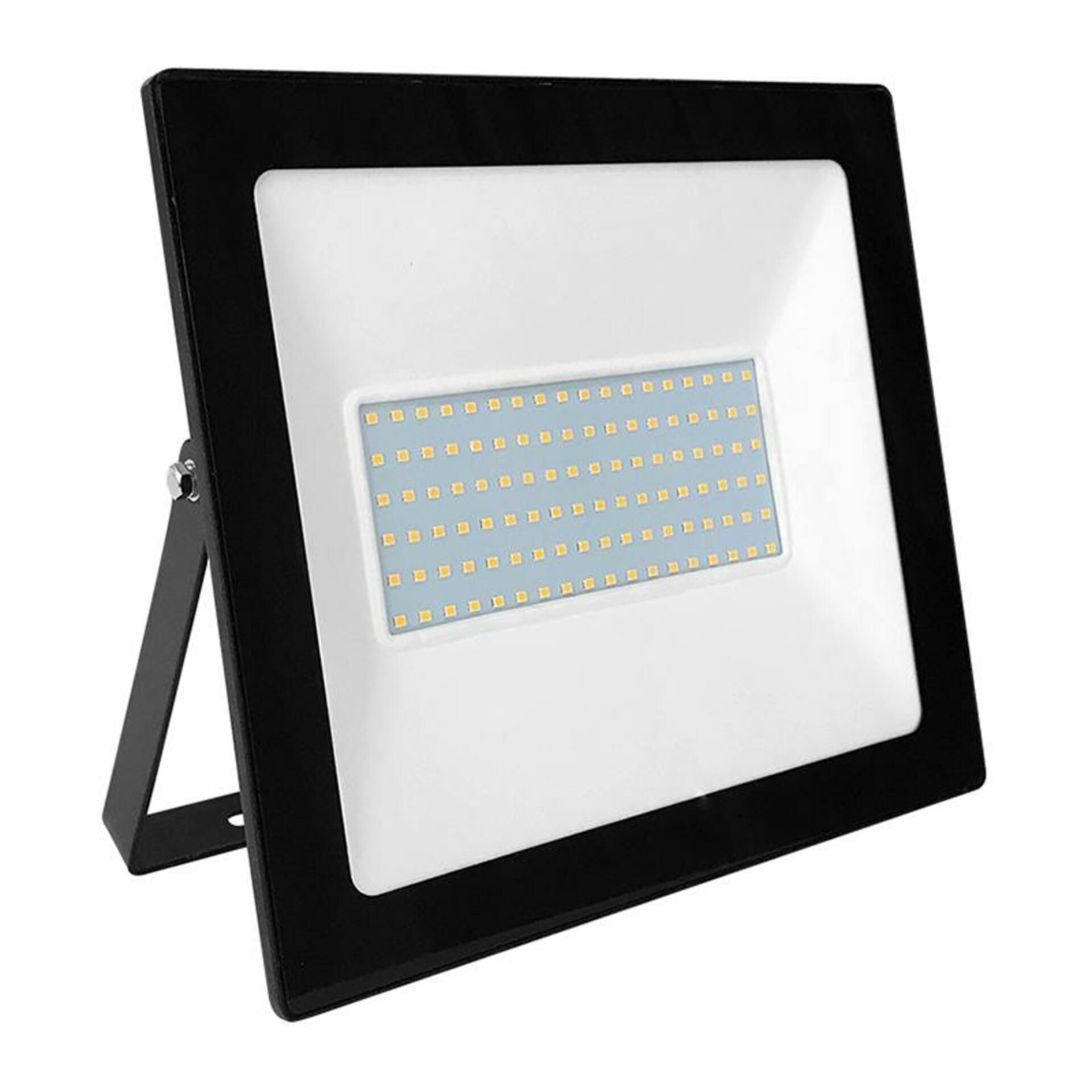 ACA Lighting černá LED SMD reflektor IP66 100W RGBW 230V Q100RGBW