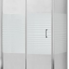 MEXEN/S - APIA sprchovací kút 140x80 cm, dekor - pruhy, chróm 840-140-080-01-20