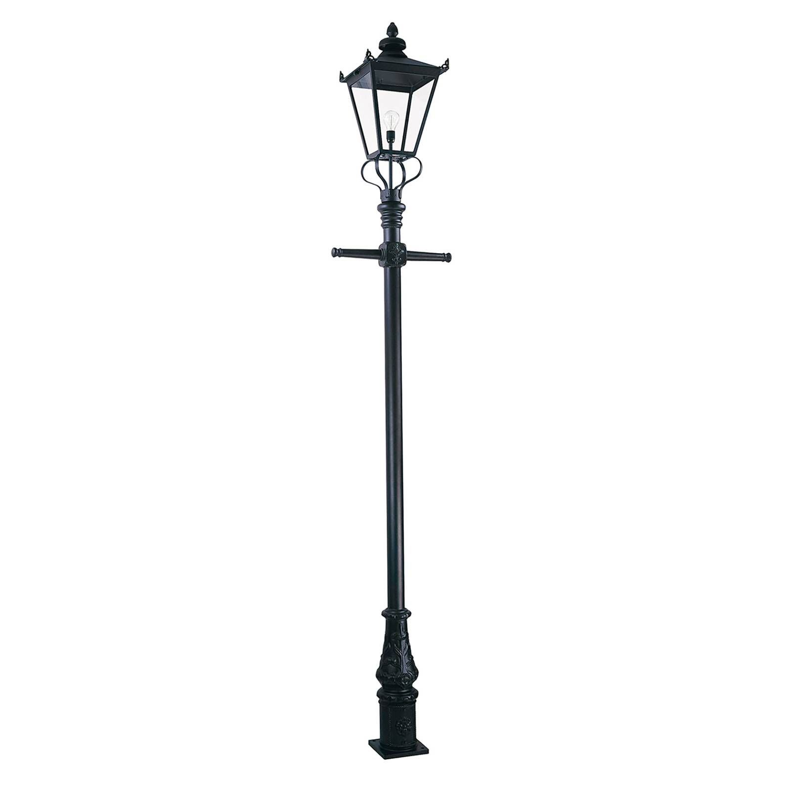Elstead Svietnik Wilmslow čierna 1-plameňový výška 330 cm, hliník, sklo, E27, 200W, L: 58.5 cm, K: 330cm