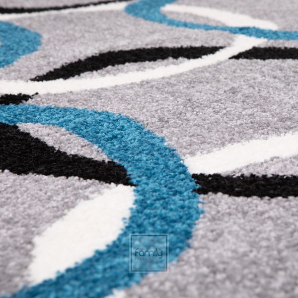 DomTextilu Moderný koberec sivý s kruhmi 67x130 cm 64096