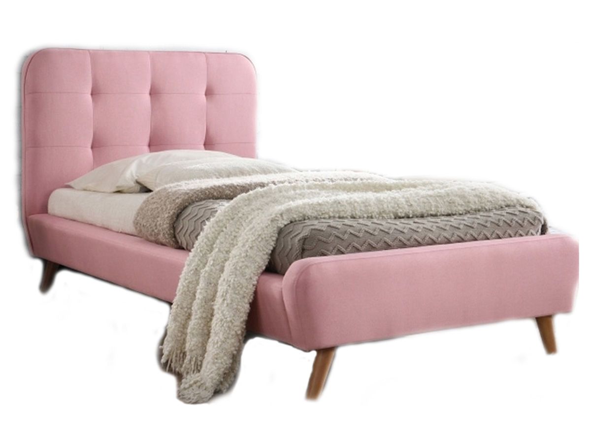 Jednolôžková posteľ 90 cm Tiffany (ružová) (s roštom)