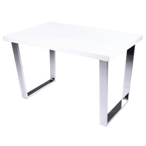 Sconto Jedálenský stôl LUIS biela, šírka 120 cm