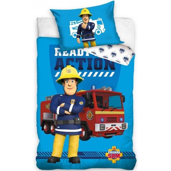 Carbotex · Obliečky do detskej postieľky Požiarnik Sam - Pripravený do akcie