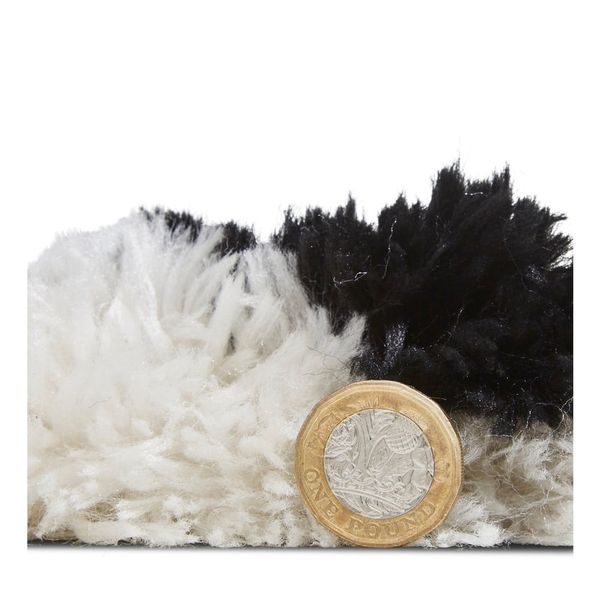 Béžovo-čierny ručne tuftovaný koberec Think Rugs Morocco Ivory & Black, 120 × 170 cm