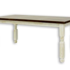 Jedálenský sedliacky stôl masív 80x120 mes 01 a - k16 antická biela
