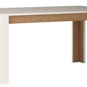Jedálenský stôl EXT LYNATE TYP 75 biela/biely lesk/dub truflowy