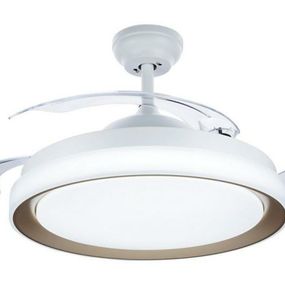 LED Stropní svítidlo s ventilátorem Philips Bliss 8719514408531 45W (větrák) + 35W (světlo) 4500lm 3000K/4000K/5500K IP20 51cm zlaté s dálkovým ovládáním