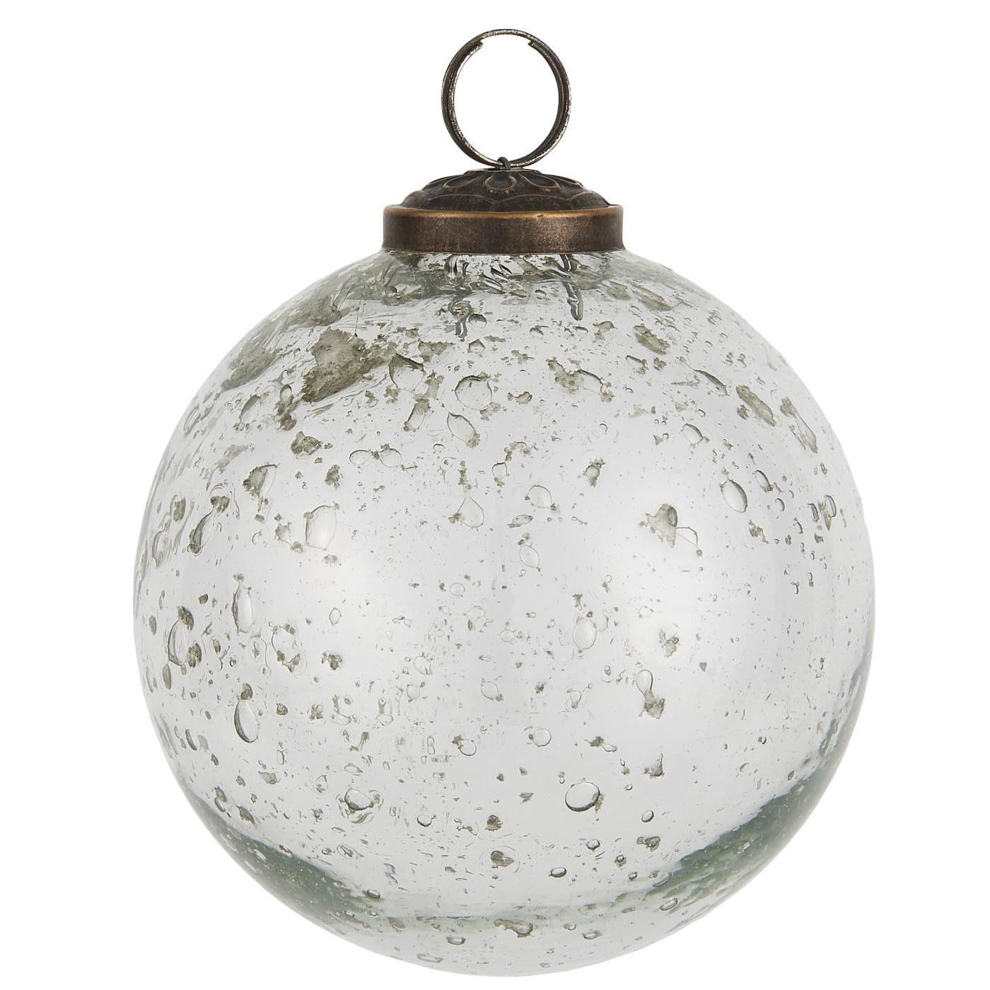 IB LAURSEN Vianočná ozdoba Pebbled Glass Clear 9,5cm