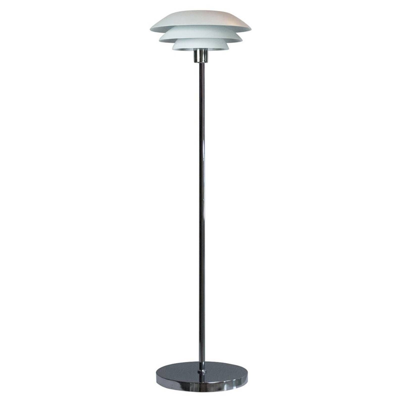 Dyberg Larsen DL31 stojaca lampa kov Ø 31 cm biela, Obývacia izba / jedáleň, kov, E27, 60W, K: 133cm