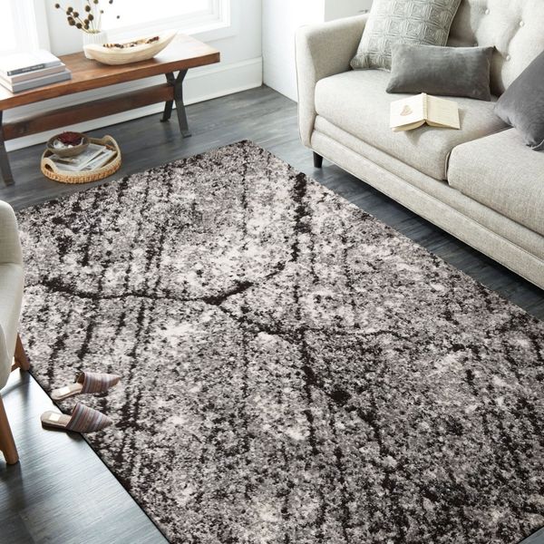 DomTextilu Štýlový hnedý koberec s motívom pripomínajúcom mramor 38604-181620