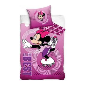 Carbotex · Bavlnené posteľné obliečky Disney - motív Minnie Mouse na korčuliach - 100% bavlna - 70 x 90 cm + 140 x 200 cm