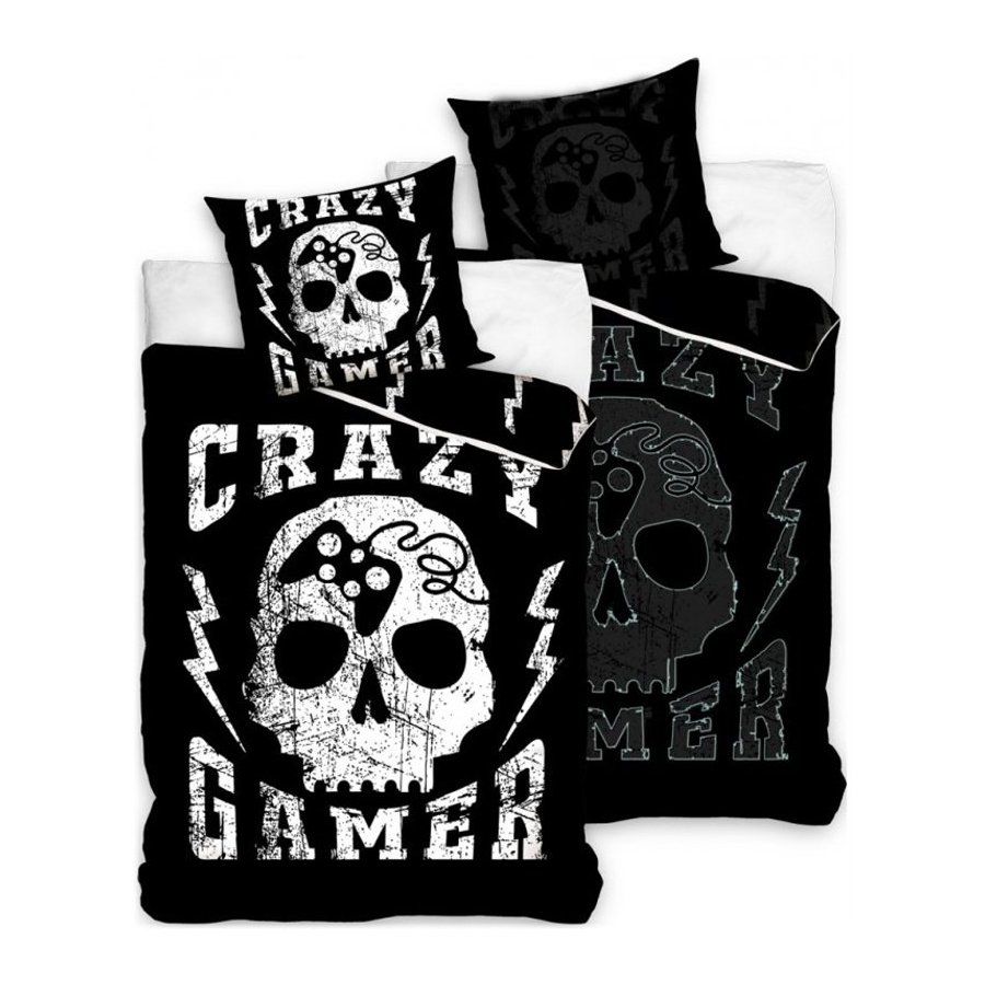 BedTex · Bavlnené posteľné obliečky Crazy Gamer - so svietiacim efektom - 100% bavlna Renforcé - 70 x 90 cm + 140 x 200 cm