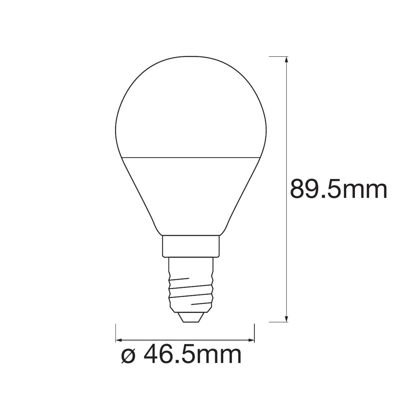 LEDVANCE SMART+ WiFi E14 5W kvapka RGBW, E14, 5W, Energialuokka: F, P: 8.95 cm