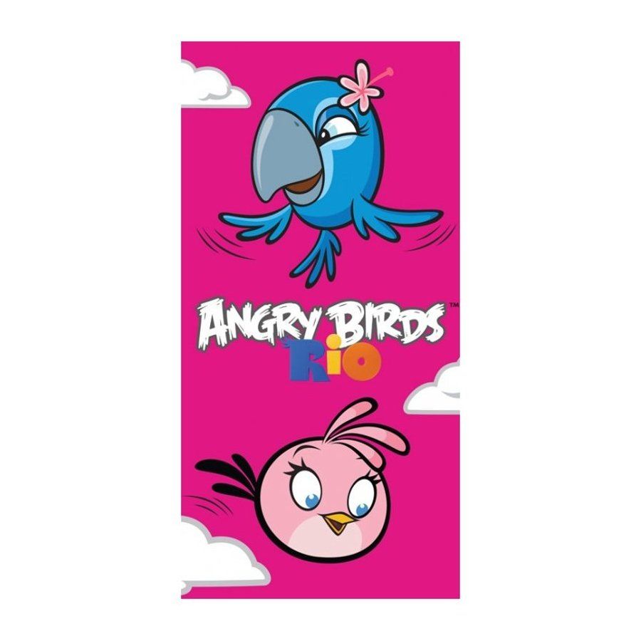 Carbotex · Bavlnená plážová osuška Angry Birds - Perla a Stella - 100% bavlna - 70 x 140 cm