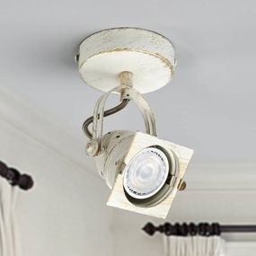 Lindby Biele bodové svetlá Janek so žiarovkou GU10, Obývacia izba / jedáleň, kov, GU10, 5W, L: 10 cm, K: 11cm