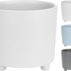 Porcelánový kvetináč BERLA 13 cm biely/modrý/sivý