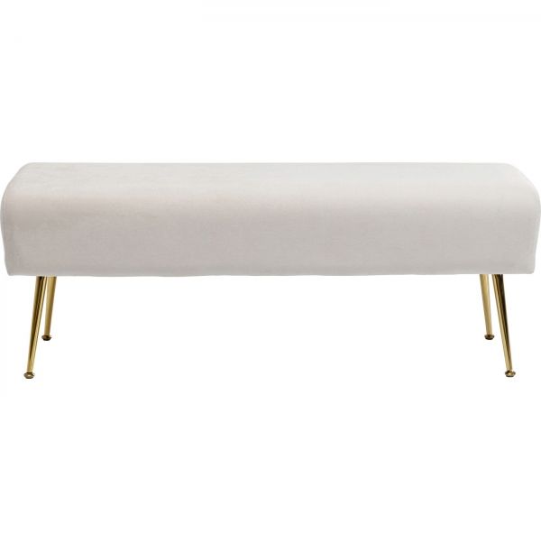 KARE Design Krémová čalouněná lavice Deria 110cm