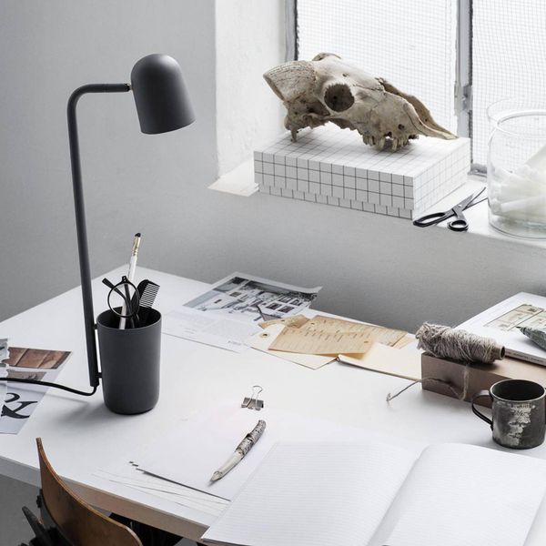 Northern Buddy – lampa na písací stôl, antracit, Obývacia izba / jedáleň, oceľ, GU10, 6W, K: 49cm