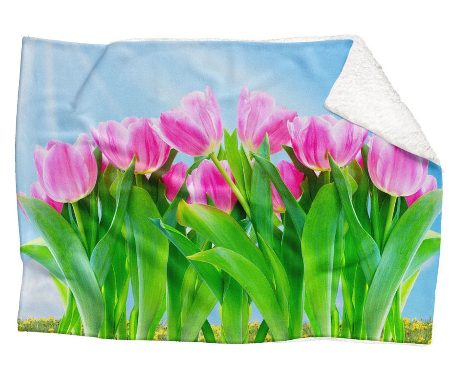 Deka Tulipány (Rozmer: 150 x 120 cm, Podšitie baránkom: ÁNO)