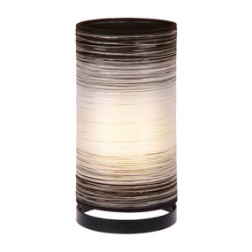 Woru Stolná lampa Julie ovinutá vláknami, biela, Obývacia izba / jedáleň, kov, vlákno, E14, 40W, K: 30cm