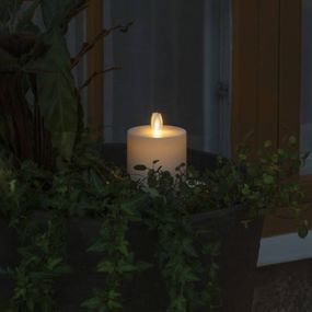 Konstsmide Christmas LED sviečka IP44 krémová biela hladká výška 13cm, plast, 0.06W, K: 13cm