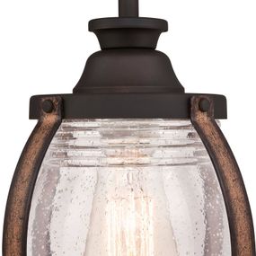 Westinghouse Canyon závesná lampa, starožitné sklo, Obývacia izba / jedáleň, kov, starožitné sklo, E27, 60W, K: 27cm