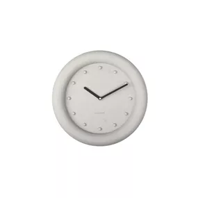 Sivé nástenné hodiny Karlsson Petra, ø 30 cm