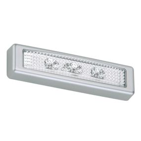 Briloner LED Push-Light Lero vr. batérií, lepiacej podložky, Obývacia izba / jedáleň, plast, 0.06W, P: 16 cm, L: 4 cm, K: 2.7cm