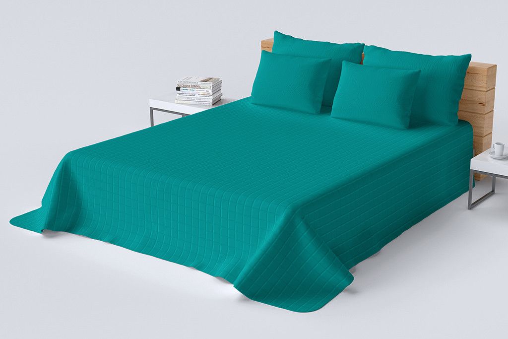 DomTextilu Kvalitný prehoz na posteľ tyrkysovej farby Šírka: 75 cm | Dĺžka: 220 cm 47154-218631