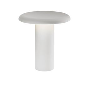 Artemide Takku stolová LED lampa s batériou, biela, Obývacia izba / jedáleň, kov, 2.5W, K: 19cm