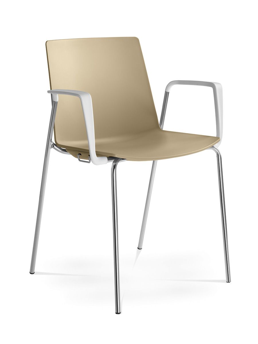 LD SEATING Konferenčná stolička SKY FRESH 050-N0/BR-N0, kostra a područky bílé