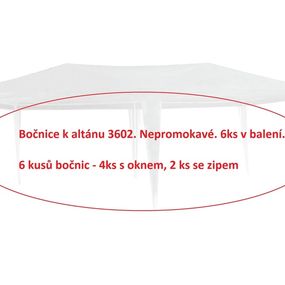 bočnice k altánku 3602 - 6ks - BIELA