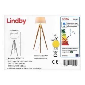 Lindby - Stojacia lampa ALESSA 1xE27/10W/230V