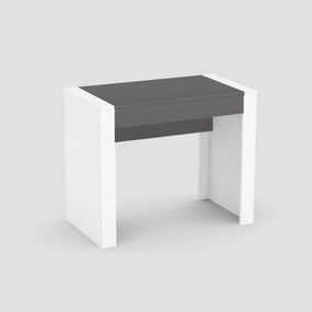 Drevona, PC stôl, REA JAMIE-G, biela