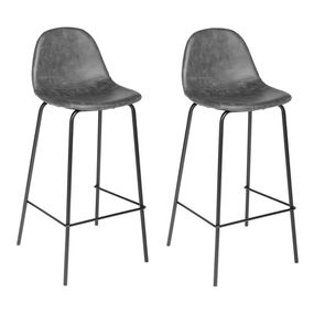 SADA 2x Barová stolička VLADI šedá