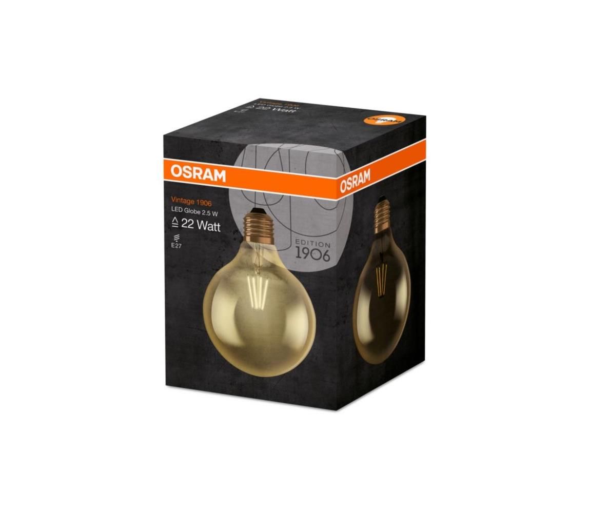 LED Žiarovka GLOBE E27/2,5W/230V 2400K - Osram