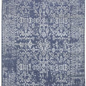 Diamond Carpets koberce Ručne viazaný kusový koberec Diamond DC-JK 1 Jeans blue / silver - 365x457 cm
