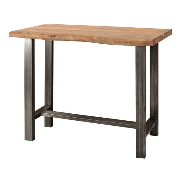 Sconto Barový stôl GURU akácia stone/kov