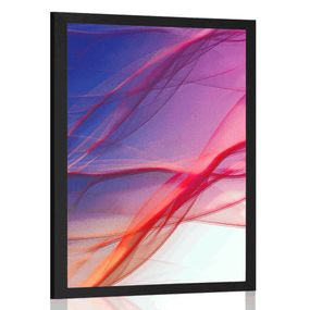 Plagát abstraktné vlnky plné farieb - 60x90 black