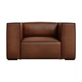 Koňakovohnedé kožené kreslo Madame - Windsor & Co Sofas