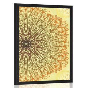 Plagát jedinečný etnický ornament - 40x60 black