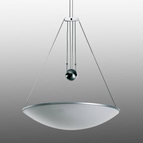 Luceplan Trama výškovo nastaviteľná závesná lampa, Obývacia izba / jedáleň, hliník, plast, pyrexové sklo, R7s 117.6 mm, 240W